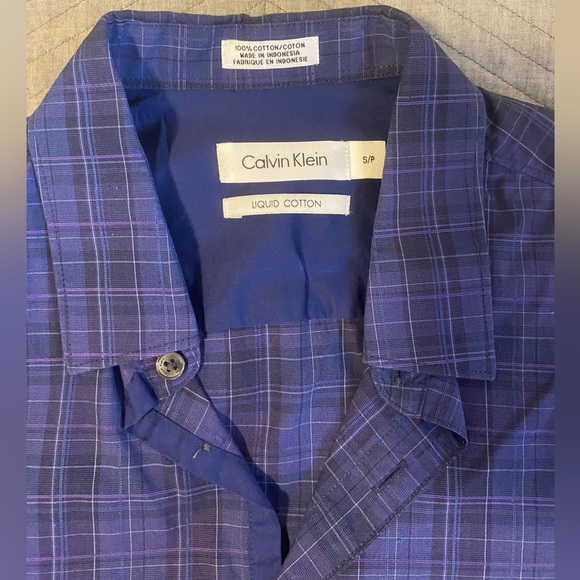 Calvin Klein Plaid Men’s Dress Shirt - Picture 2 of 2